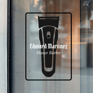 Autocollant Pour Fenêtre Barber Shop Barbershop Clipper à cheveux électriqu