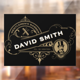 Autocollant Pour Fenêtre Barbier victorien de Gentleman