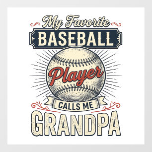 Autocollant Pour Fenêtre Baseball Grandpa Conception de T-shirt avec Gravur