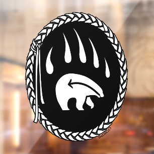 Autocollant Pour Fenêtre Bear Claw Decal Tribal Bear Art Fenêtre Classer