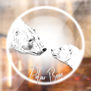 Autocollant Pour Fenêtre Bear Cub Decal Personnalisé Polar Ours Art Fenêtre