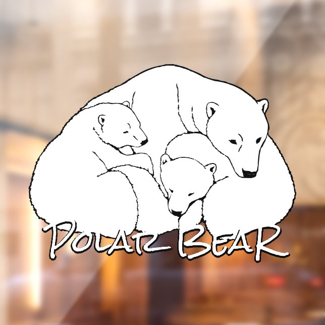 Autocollant Pour Fenêtre Bear Cub Decal Polar Personnalisé Ours Twin Window (Feuille 2)