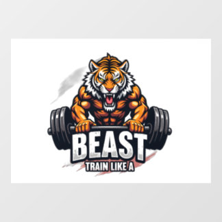 Autocollant Pour Fenêtre Beast Mode On – Fitness Workout T-Shirt Design