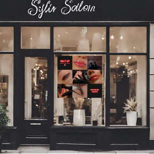 Autocollant Pour Fenêtre Beauté esthétique foncée Salon de maquillage perma
