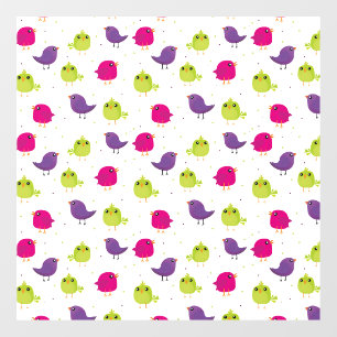 Autocollant Pour Fenêtre Beaux oiseaux colorés