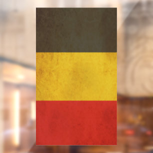 Autocollant Pour Fenêtre Belgique Drapeau Conception Vintage