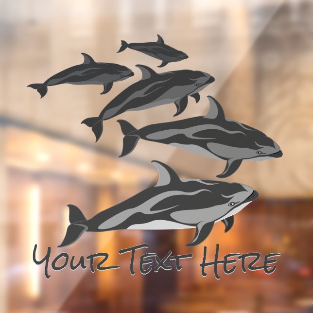 Autocollant Pour Fenêtre Béluga Brochure Décal personnalisé Vitrine d'art d (Feuille 2)