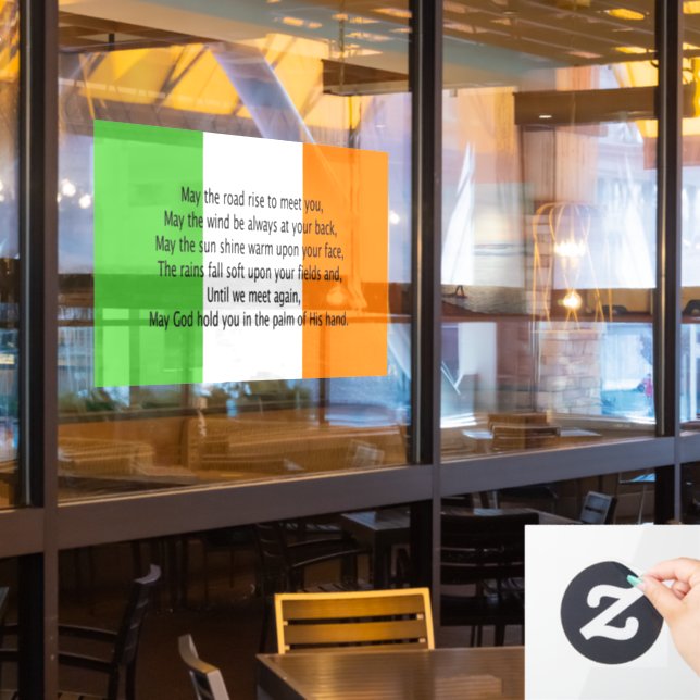 Autocollant Pour Fenêtre Bénédiction irlandaise (Fenêtre du restaurant)