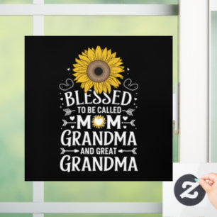 Autocollant Pour Fenêtre Bénie d'être appelée maman grand-mère Grand Tourne