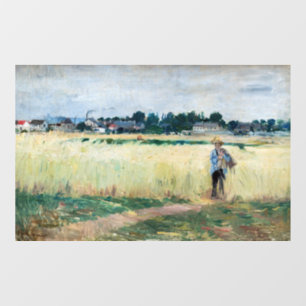 Autocollant Pour Fenêtre Berthe Morisot - Dans le champ de blé à Gennevilli