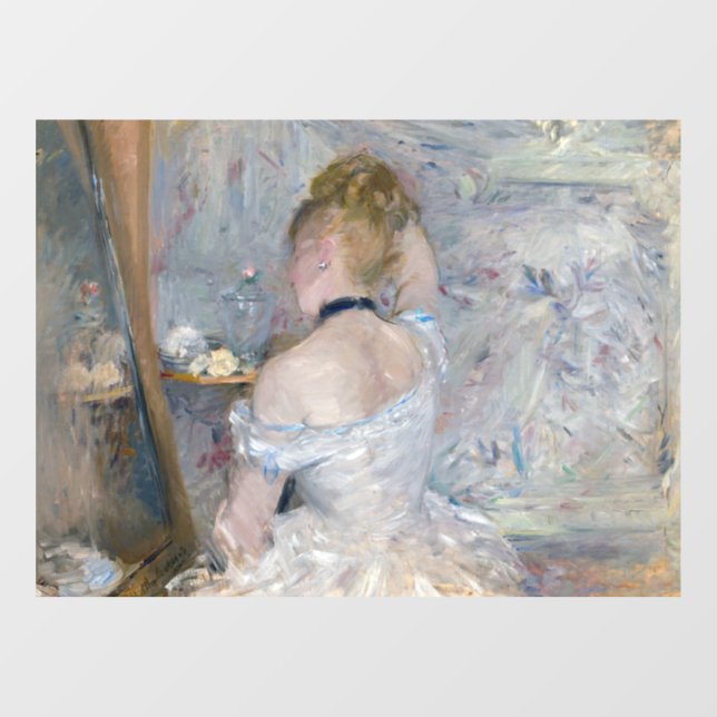 Autocollant Pour Fenêtre Berthe Morisot - Femme à sa Toilette (Feuille)