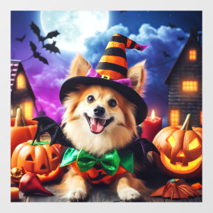 Autocollant Pour Fenêtre Bewitching Pup's Halloween Howl