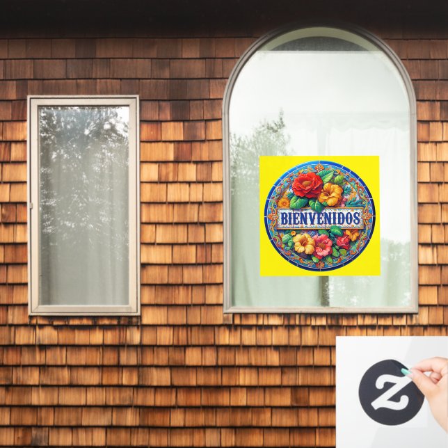 Autocollant Pour Fenêtre BIENVENIDOS - Si joli ! (Fenêtre d'accueil)
