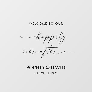 Autocollant Pour Fenêtre Bienvenue dans notre joyeux décal après miroir