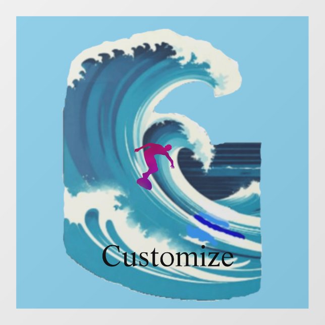 Autocollant Pour Fenêtre Big Wave Surfer Thunder_Cove (Feuille)