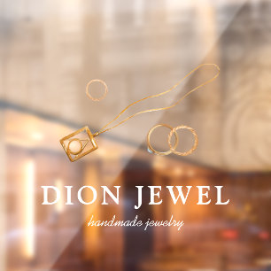 Autocollant Pour Fenêtre Bijoux artisanaux Moderne Logo Professionnel