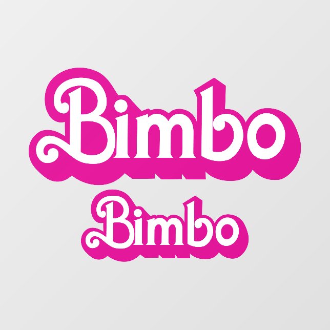 Autocollant Pour Fenêtre Bimbo personnalisable (Feuille)