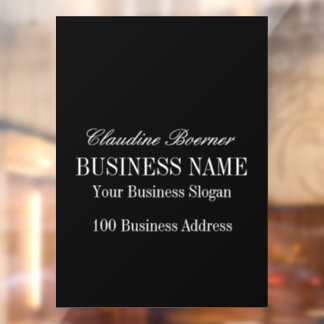 Autocollant Pour Fenêtre Blanc sur Noir Fenêtre Clous de Decal Business Hom