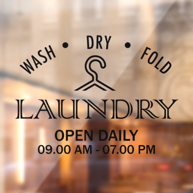 Autocollant Pour Fenêtre blanchisserie (Feuille 2)