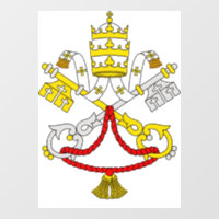 Blason du Vatican Emblème d'art fin de luxe