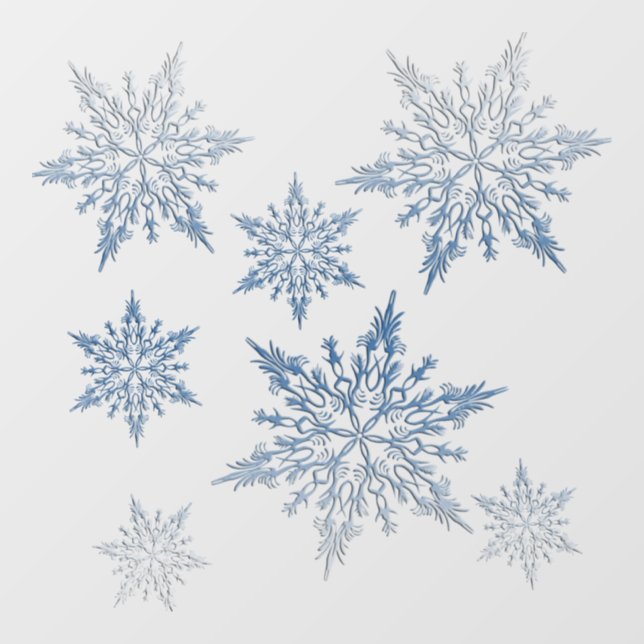 Autocollant Pour Fenêtre Bleu d'hiver (Feuille)