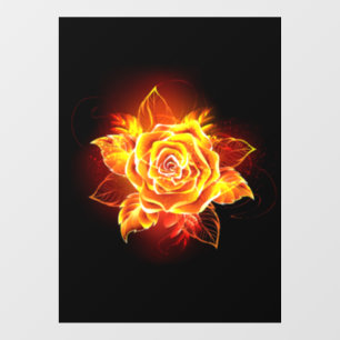 Autocollant Pour Fenêtre Blooming Fire Rose