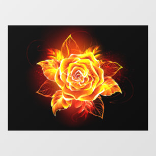 Autocollant Pour Fenêtre Blooming Fire Rose