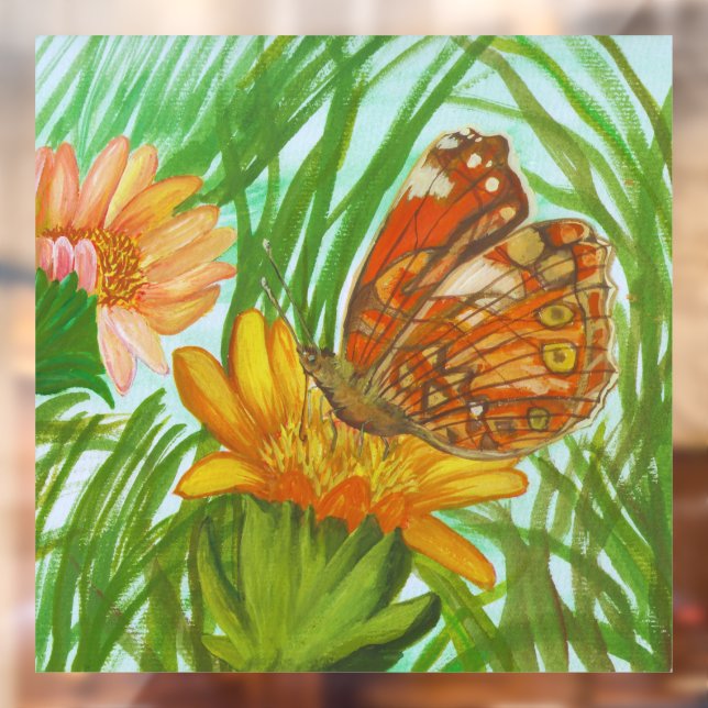 Autocollant Pour Fenêtre Blooming flower garden (Feuille 2)