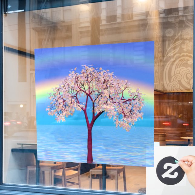 Autocollant Pour Fenêtre Blossom Tree (Fenêtre de café)