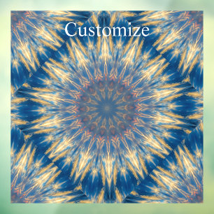 Autocollant Pour Fenêtre Blue Chakra Kaleidoscope Thunder_Cove