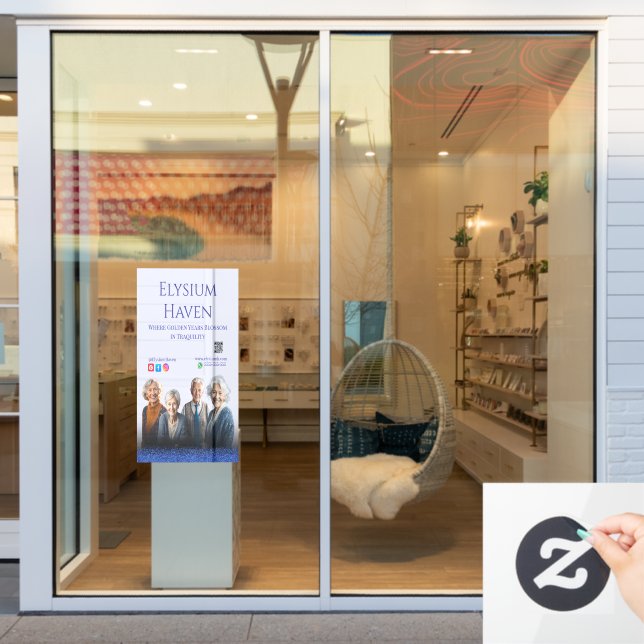 Autocollant Pour Fenêtre Blue Glitter Seniors Care Homes Peace Love Family (Vitrine du magasin)