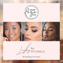 Blush Pink Script Logo Photo Lashes Studio