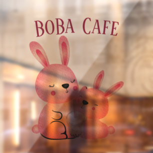 Autocollant Pour Fenêtre Boba Tea, Buble lait thé