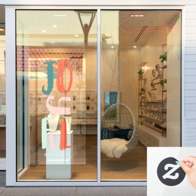 Autocollant Pour Fenêtre Boho écriture gras Joyeux Noël lettres (Vitrine du magasin)