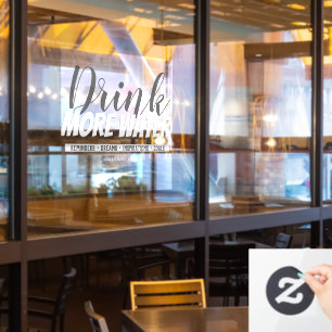 Autocollant Pour Fenêtre Boire décontracté Plus de rappel d'eau Modèle