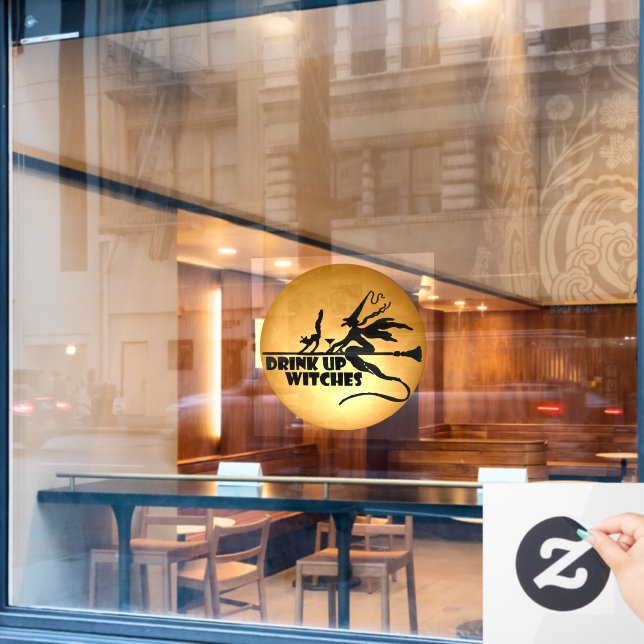 Autocollant Pour Fenêtre Boire des sorcières (Fenêtre de café)