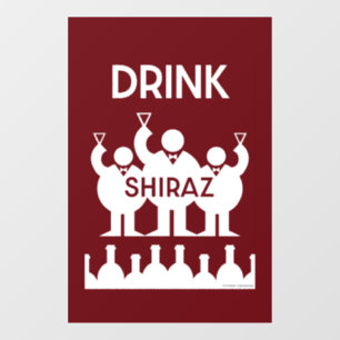 Autocollant Pour Fenêtre Boissons de vins de Shiraz