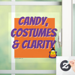 Autocollant Pour Fenêtre Bonbons, Costumes & Clarté | Fête d'Halloween sans