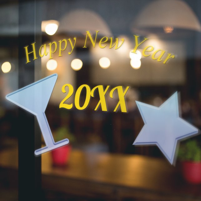 Autocollant Pour Fenêtre Bonne année (Créateur téléchargé)