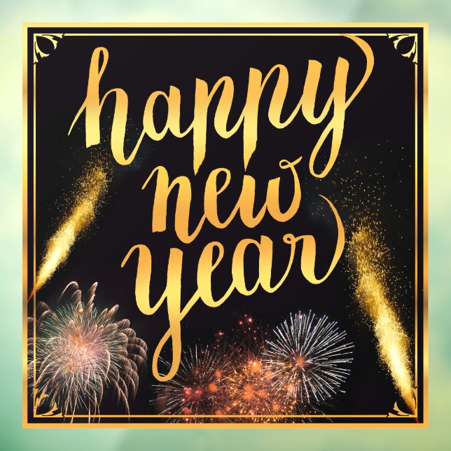 Autocollant Pour Fenêtre Bonne année (Feuille 3)