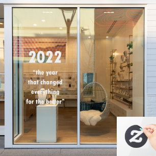 Autocollant Pour Fenêtre Bonne année 2022 Citation Motivationnelle