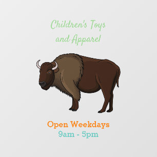 Autocollant Pour Fenêtre Bonne illustration de bison américain