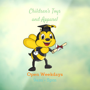 Autocollant Pour Fenêtre Bonne remise des diplômes des abeilles