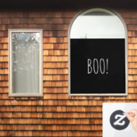 Boo noir typographie éffrayante minimaliste Hallow