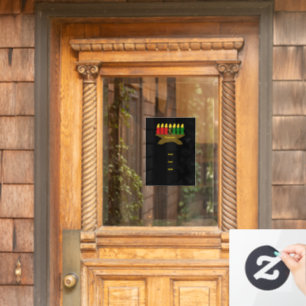 Autocollant Pour Fenêtre Bougies Kwanzaa Kinara