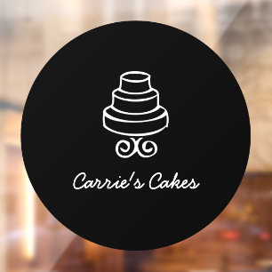 Autocollant Pour Fenêtre Boulangerie de logo de gâteau vintage