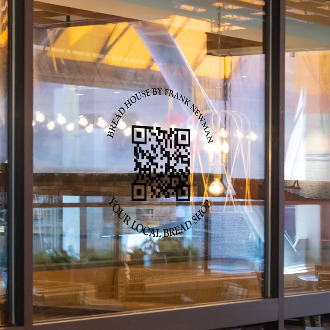 Autocollant Pour Fenêtre Boutique commerciale du code QR (Créateur téléchargé)