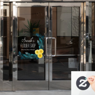 Autocollant Pour Fenêtre Boutique de fleurs Ranunculus
