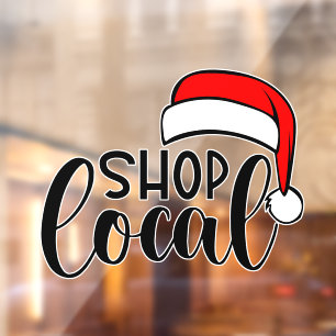 Autocollant Pour Fenêtre boutique de Noël locale