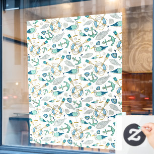 Autocollant Pour Fenêtre Boutique marine de voile bateau grand motif océani